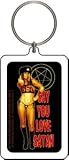 Rob Zombie Keychain ~ Rob Zombie Girl Pentagram Satan Key Chain
