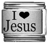 Clearly Charming I Heart Jesus Laser Italian Charm