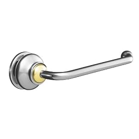 KOHLER K-12155-CB Fairfax Small Towel Bar, Polished Chrome with Vibrant Polished Brass Accents