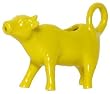 Stoneware Pottery Yellow Cow Creamer 4"H, 5oz Set of 2