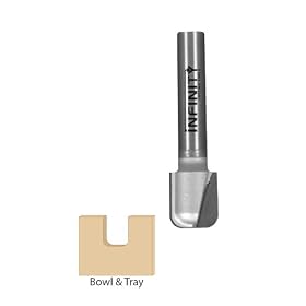 Click here to buy 51-001, 1 4 Shank Bowl and Tray Router Bit, 1 8 Cutter Radius by infinity Tools.