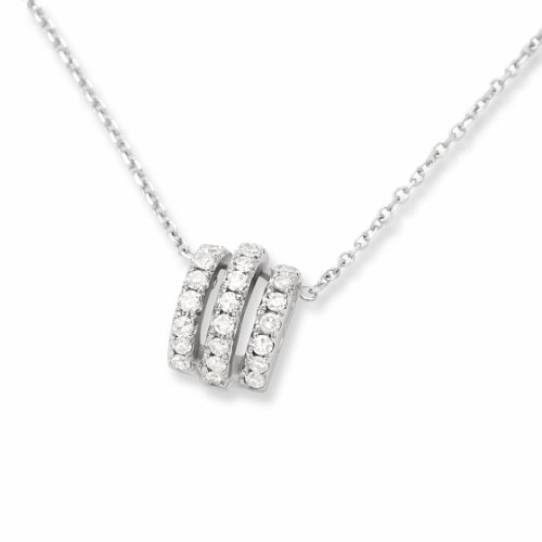 Miore MP063N Halsschmuck 18 Karat (750) Weissgold mit  Diamantanh&auml;nger Preisvergleich