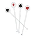 Card Game Swizzle Sticks - Pack of 12