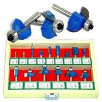 Premium 15-Piece Tungsten Carbide Router Bit Set - 1/4" Shank - Ball Bearings
