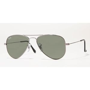 Ray-Ban Small Aviator Sunglasses - Gunmetal/Black