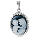 Sterling Framed Mother Holding Child Pendant