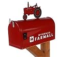 Farmall McCormick Model M Rural Mailbox with Topper Red