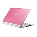 MSI Wind U100-427 10-Inch Pink Netbook - 2.5 Hour Battery Life