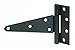 4-1/4" x 1-7/8" Steel Tee Hinge with 4 Holes per Leaf, Black Enamel Finish, 1 EA