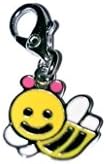 Clip on Bumble Bee Charm for Bracelets, Bookbags and Key Ring, Coat, Jacket Zipper, Lobster Clasp
