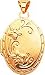 14K Yellow Gold Flower Locket Photo Pendant Jewelry
