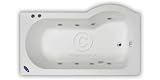 Pegasus Showerbath3 Whirlpool, 150x75/85, Screen & Panel, LH, 8 Chrome Jets