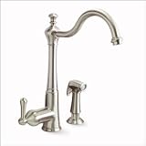 313SxEbxT0L. SL160  Brushed Nickel Single Handle Kitchen Faucet with Sprayer