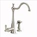 Brushed Nickel Single Handle Kitchen Faucet with Sprayer