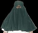 Burka, Enlightenment Version for Western Minds. This Quality Garmet Is Made in the Usa. It's Shoulder Length Design, Adjustable Head-size, and Vent Flap Make It Comfortable and Convenient. Wear It with Your Favorite Floor Length Black Gown, or a Mini-skirt. in Addition to Advancing Mid-evil Lifestyles, Our Burkas Have Been Used for Court Presentations, Voting in Canada, Avoiding Traffic Tickets, Theatre Presentations and Strip Shows. Capture the Essense of Enslavement in Moderate Comfort.