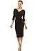 PattyBoutik Women's Cowl Neck 3/4 Sleeves Pleated Detail Dress