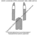 BMW 3 Series E36 (2) Doors Panels Dash Trim Kit 92-99 - 4 pieces - Chrome