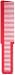 WAHL Flattop Comb Red.Overall lenght is 8 inch, width is 1.5 inch.