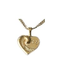 Strickly Boarding 14K yellow gold Small Heart Pendant