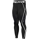 New 011 Skin Tights Compression Leggings Base Layer Black Running Pants Mens