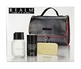 Realm by Erox for Men Grooming Essential Set Includes: 1.7 Eau de Toilette Spray + 3.0 oz Deodorant Stick + 4.5 oz Realm Pheromone Soap + Toilettry Case