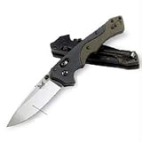 Benchmade 615 Mini-Rukus, Black & OD Green G-10 Handle, Plain