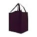Simply Green Solutions - Reusable Grocery Bags, Wide Tote Bags with 20-Inch Reinforced Handle, Shopping Bags for Groceries, Reusable Gift Bags with Handles, 13 x 15 x 10, Pack of 10, Deep Purple