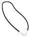 Sterling Silver Black Leather 22 Cord Chain Necklace