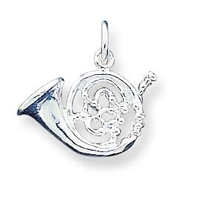 Buy Sterling Silver French Horn Charm with 20 inch Sterling Silver Chain made by A Great Jewelry Co. now!