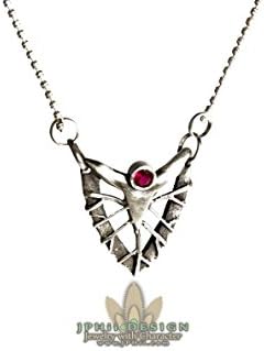 Ruby and Silver Fine Jewelry Filigree Vine Set