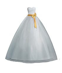 Sweetheart Lace  Tulle  Floor Length Corset   Waistline  Ball Gown  Dress With a Bow(s) and a Sash 