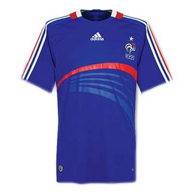 Adidas 620107 Frankreich FFF Home Trikot Junior, Blue/Red (FFFBLUE98/FFFRED), GrM-vM-_e: 176