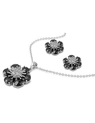 Sterling Silver Sets With Stone - Plumeria