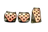 Black Rim Red Inner Plates 3pc Manual (AAA) Racing Pedals