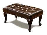Review AtHomeMart  / Ottoman in Brown Bycast Leather Like Finish