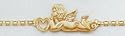 14kt 7" Yellow Gold Angel with Heart Bracelet - FB540-7
