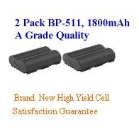Delkin Rechargeable Battery Dd bp-511 Li-ion 2 Pack by 
