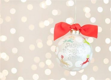 Painted Christmas Ornaments. Bright and Playfully Modern Reindeer Prance Across a Crisp White Reflection of Snow on This Carol-inspired Dashing Through the Snow Ornament. Perfect for Holiday Gift Giving to Make Recipients Hum Along with Happiness.