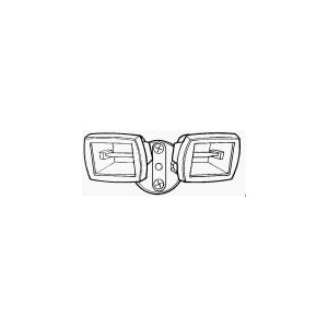 Cooper Lighting TMQ150 300W Compact Twin Head Halogen Floodlight, Bronze by
