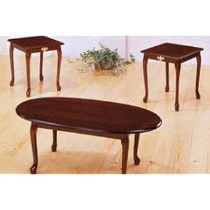 3 Piece Cherry Coffee Table Set