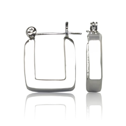 Sterling Silver Polished Square Hoop Earrings 313TZLccioL Sterling Silver Jewelry: Sterling Silver Polished Square Hoop Earrings
