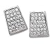 Trapezoid shape with clear CZ Solid Sterling Silver Earrings
