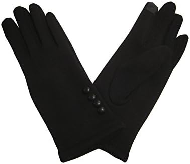 Womens Winter Gloves w/ Screen Touch Texting - Warm &amp; Lightweight - Black (Medium)