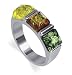 Jewelry : Multicolor Baltic Amber Band .925 Sterling Silver Ring