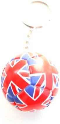 I Love London Keychain - Football Keyringin Union Jack Design