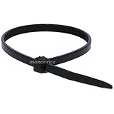 Monoprice Cable Tie 8 inch 40LBS, 100pcs/Pack - Black