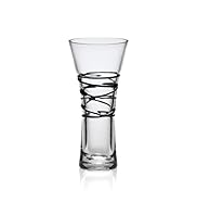 Black Lines Flared Medium Vase
