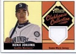 2010 Topps Heritage Clubhouse Collection Relics #KJ Kenji Johjima - Seattle Mariners (Piece of Authentic Game Used Jersey) (Baseball Cards)