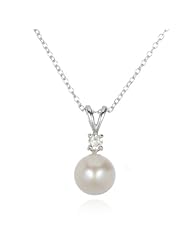 Freshwater Botton Pearl Pendant-18"