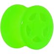 00 Gauge Acrylic Neon Green Star Tunnel Plug